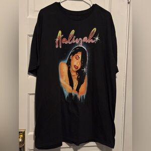 Aaliyah Black Graphic Short Sleeve Tee